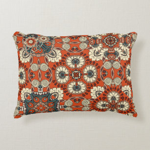 Floral Paisley Tapestry Fabric Print Accent Pillow