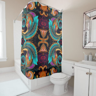 Floral Paisly Swirls Bold Colourful