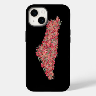 Floral Palestine map art-freedom for palestinians  Case-Mate iPhone 14 Case