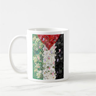Floral Palestine Map - Free Palestine Map T-shirt  Coffee Mug
