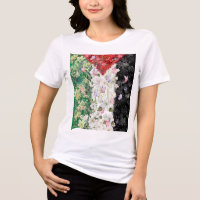 Floral Palestine Map - Free Palestine Map T-shirt 