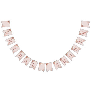 Floral Pampas Grass Terracotta Bridal Shower Bunting Flags