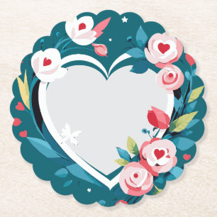 floral paper coaster