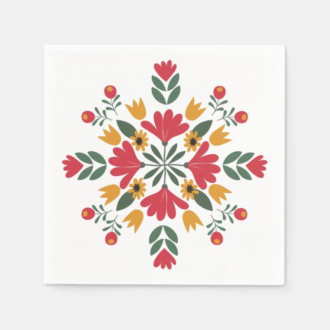 Floral Paper Napkins (Front)