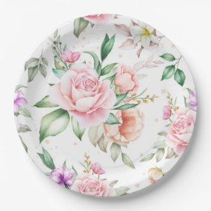 Floral Paper Plate