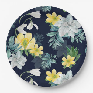 Floral Paper Plate