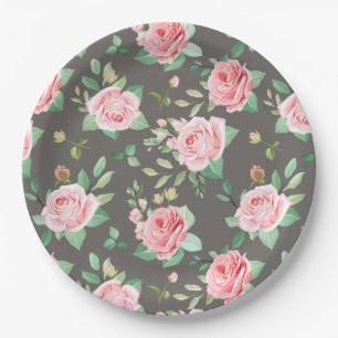 Floral Paper Plate