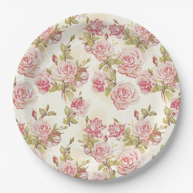Floral Paper Plate (Front)