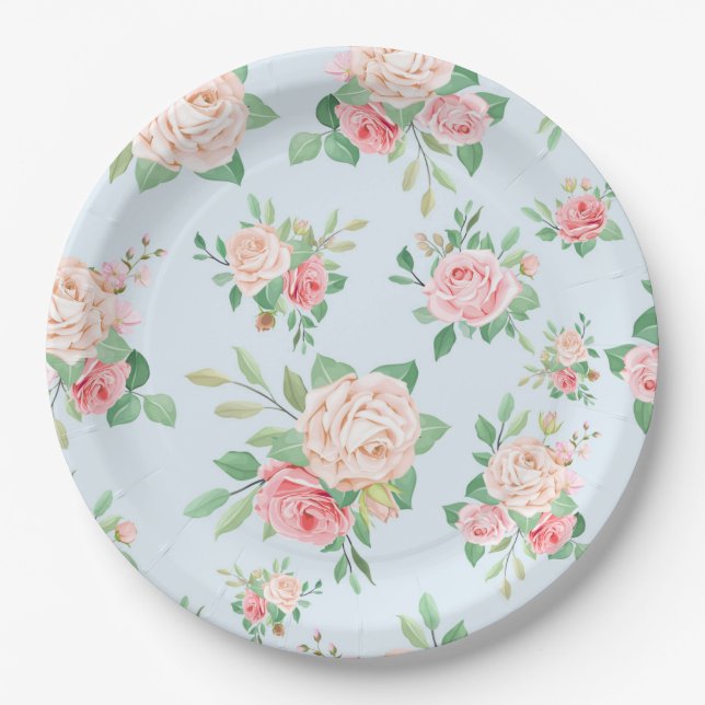 Floral Paper Plate (Front)