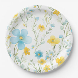 Floral Paper Plate
