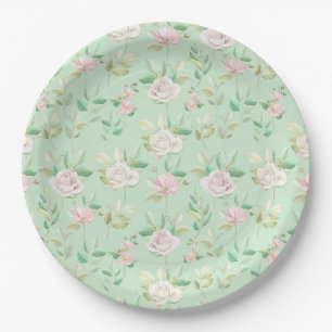 Floral Paper Plate