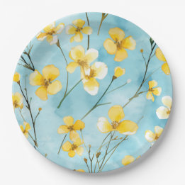 Floral  paper plate