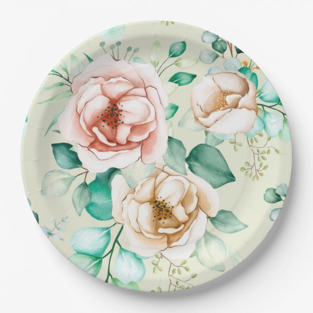 Floral Paper Plate (Front)