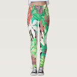 Floral Paradise II Leggings<br><div class="desc">Floral Paradise II by Melissa Wang. Features beautiful, tropical flowers and greenery in a unique style with punches of colour.| 126271Z</div>