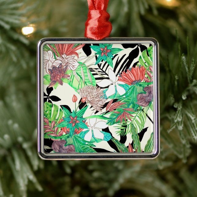 Floral Paradise II Metal Ornament (Tree)