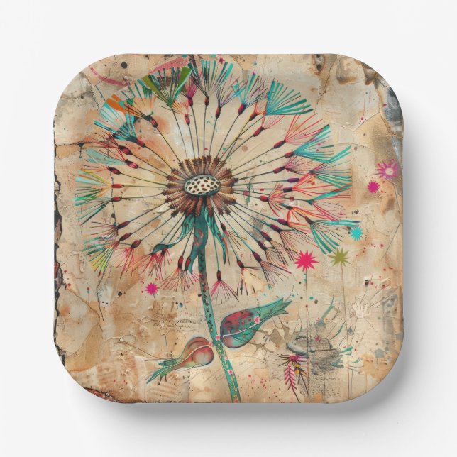 Floral Party paper plates (Front)