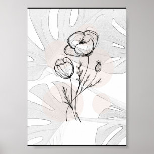 Floral party poster