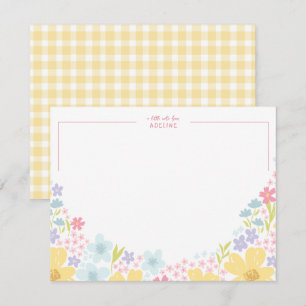 Floral Pastel Baby Kids Personalized Stationery  Card