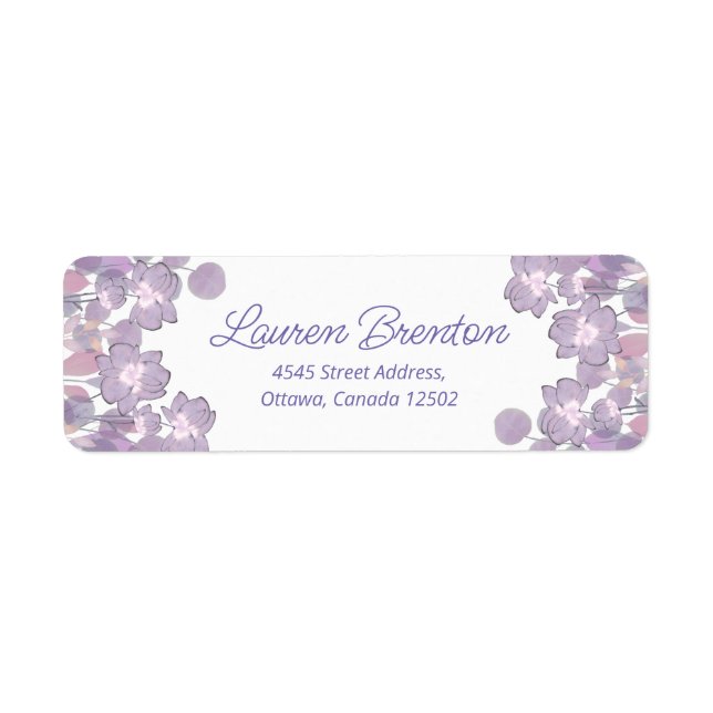 Floral pastel mauve violet rousse (Devant)
