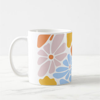 "Floral Pastel Mug – Elegant & Colourful Coffee Cu