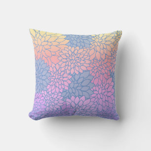 Floral Pastel Pattern Modern Home & Patio Throw Pillow