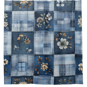 Floral Patchwork Pattern   Boho Denim