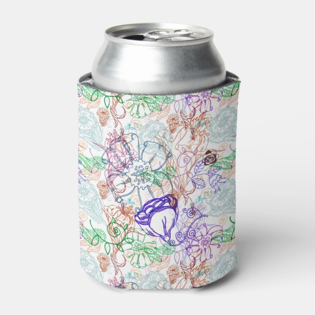 Floral Pattern 10 Can Cooler (Can Front)