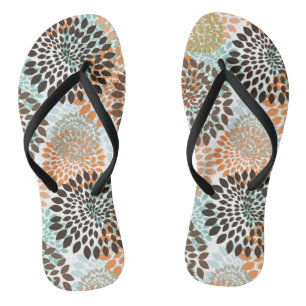 Floral Pattern 10 Flip Flops