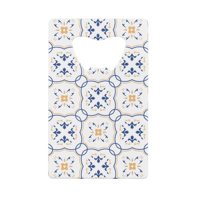 Floral Pattern 11 Credit Card Bottle Opener (Front)