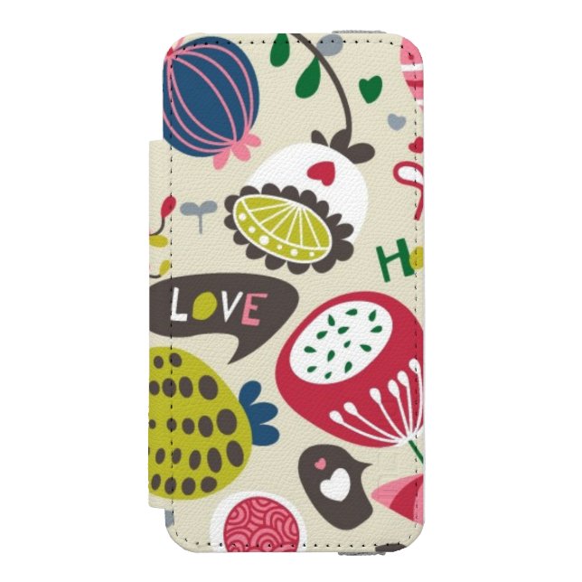 Floral Pattern 11 Incipio iPhone Wallet Case (Folio Front)