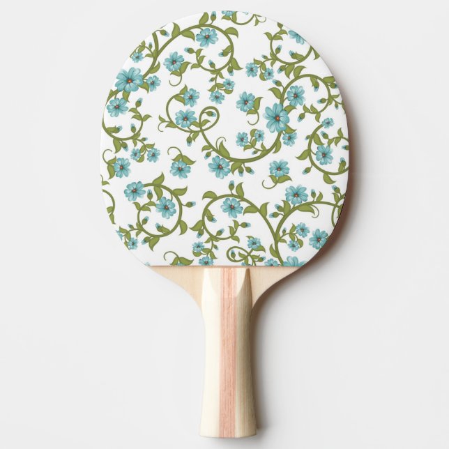 Floral Pattern 12 Ping Pong Paddle (Front)