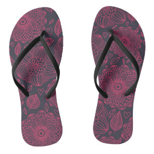 Floral Pattern 13 Flip Flops
