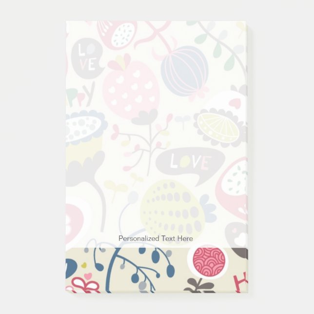 Floral Pattern 14 Post-it Notes (Front)