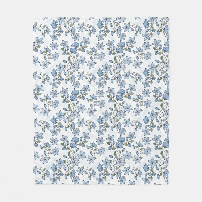Floral pattern 2 2 fleece blanket (Front)