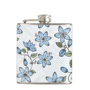 Floral pattern 2 2 hip flask