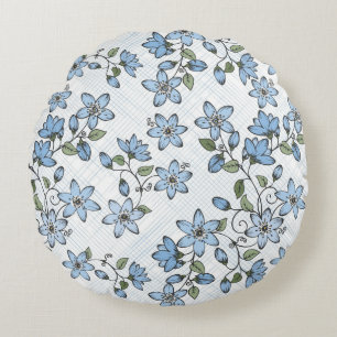 Floral pattern 2 2 round pillow