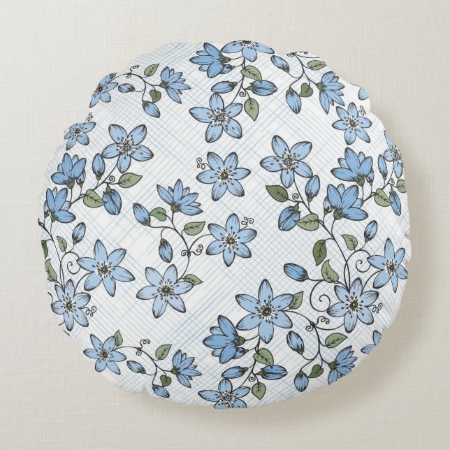 Floral pattern 2 2 round pillow (Front)