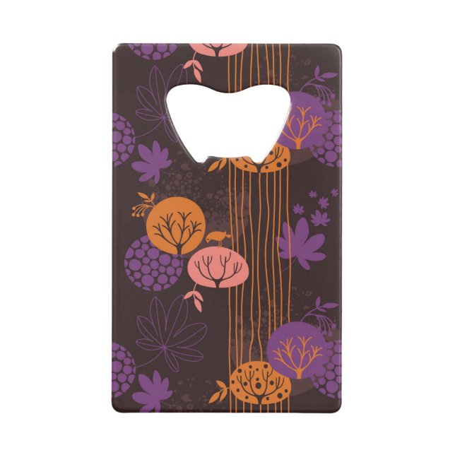 Floral pattern 2 3 credit card bottle opener (Front)