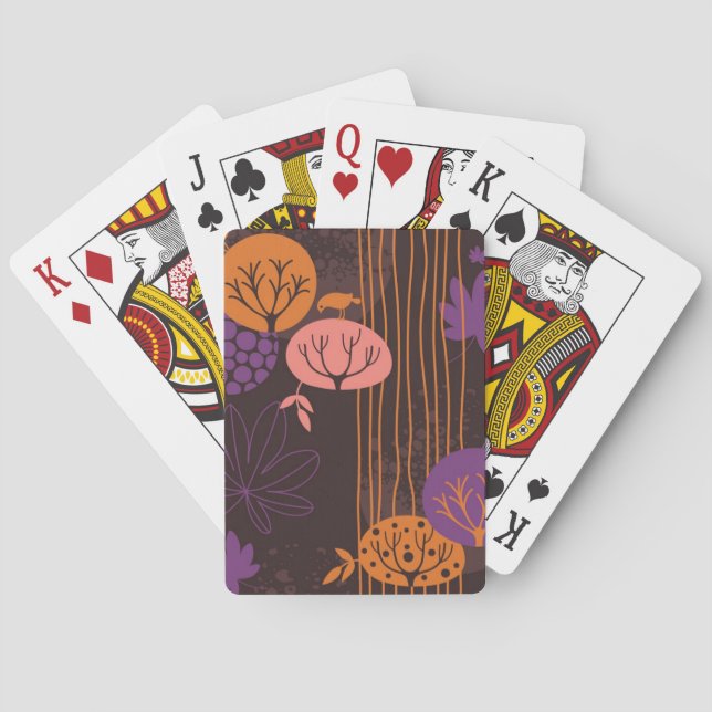 Floral pattern 2 3 playing cards (Back)