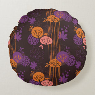 Floral pattern 2 3 round pillow