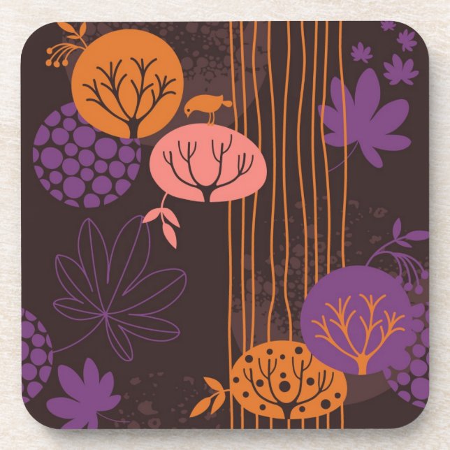 Floral pattern 2 coaster (Front)