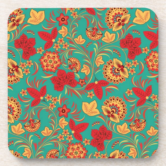 Floral pattern 2 coaster (Front)