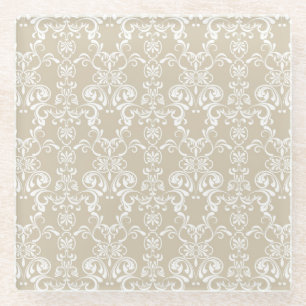 Floral Pattern 2 Glass Coaster