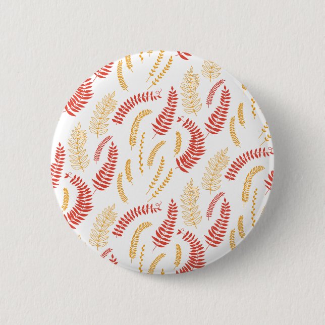 Floral pattern 2 inch round button (Front)