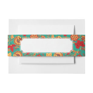 Floral pattern 2 invitation belly band
