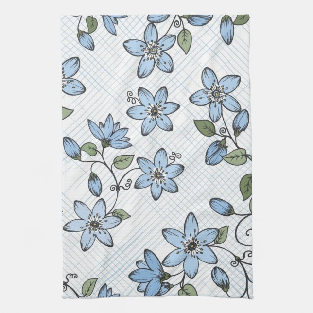 Floral pattern 2 kitchen towel (Vertical)