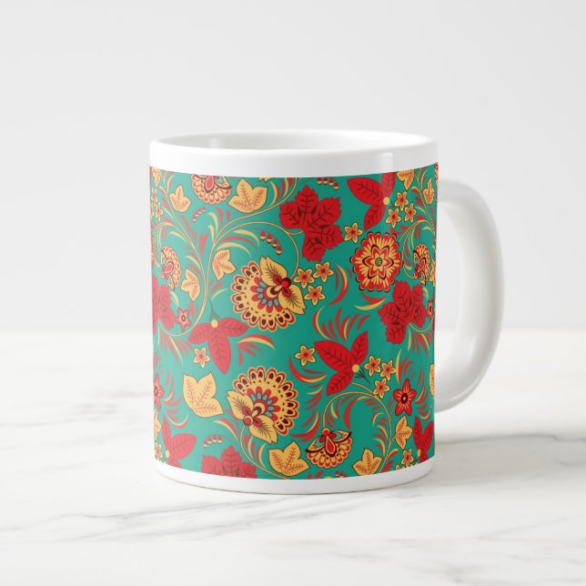 Floral pattern 2 large coffee mug (Front Right)