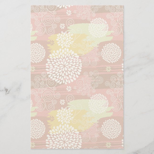 Floral pattern 2 stationery (Front)