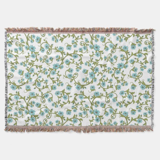 Floral Pattern 2 Throw Blanket (Front)