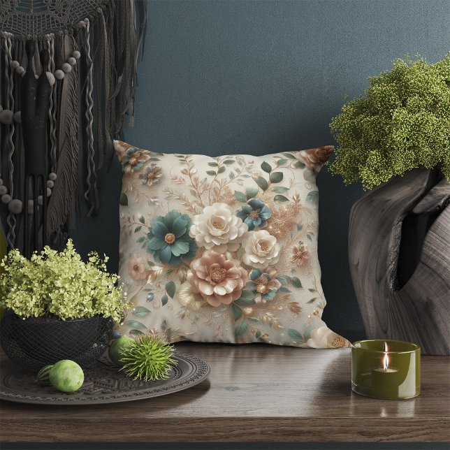 Floral Pattern 2 Throw Pillow (Creator Uploaded)